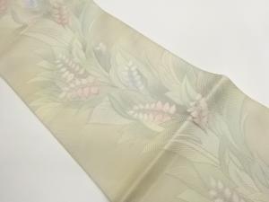 花葉模様織り出し名古屋帯